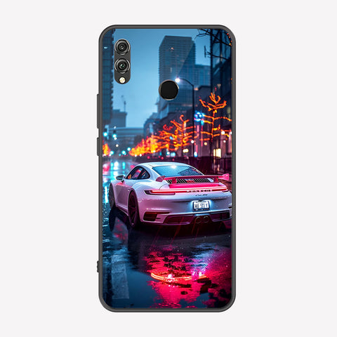 Huawei Honor 8X Cover - Car Series - Premium Printed Metal soft Bumper shock Proof Case