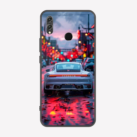 Huawei Honor 8X Cover - Car Series - Premium Printed Metal soft Bumper shock Proof Case