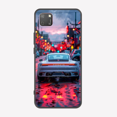 Honor 9S Cover - Car Series - Premium Printed Metal soft Bumper shock Proof Case