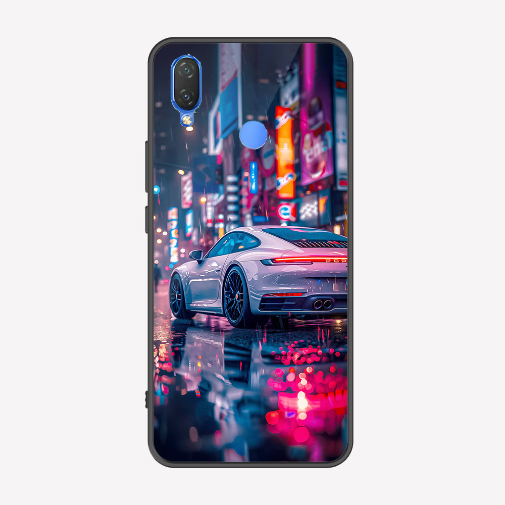 Huawei Honor Play Cover - Car Series - Premium Printed Metal soft Bumper shock Proof Case