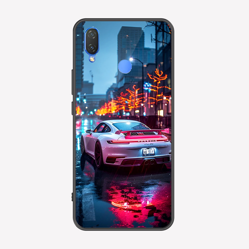 Huawei Honor Play Cover - Car Series - Premium Printed Metal soft Bumper shock Proof Case