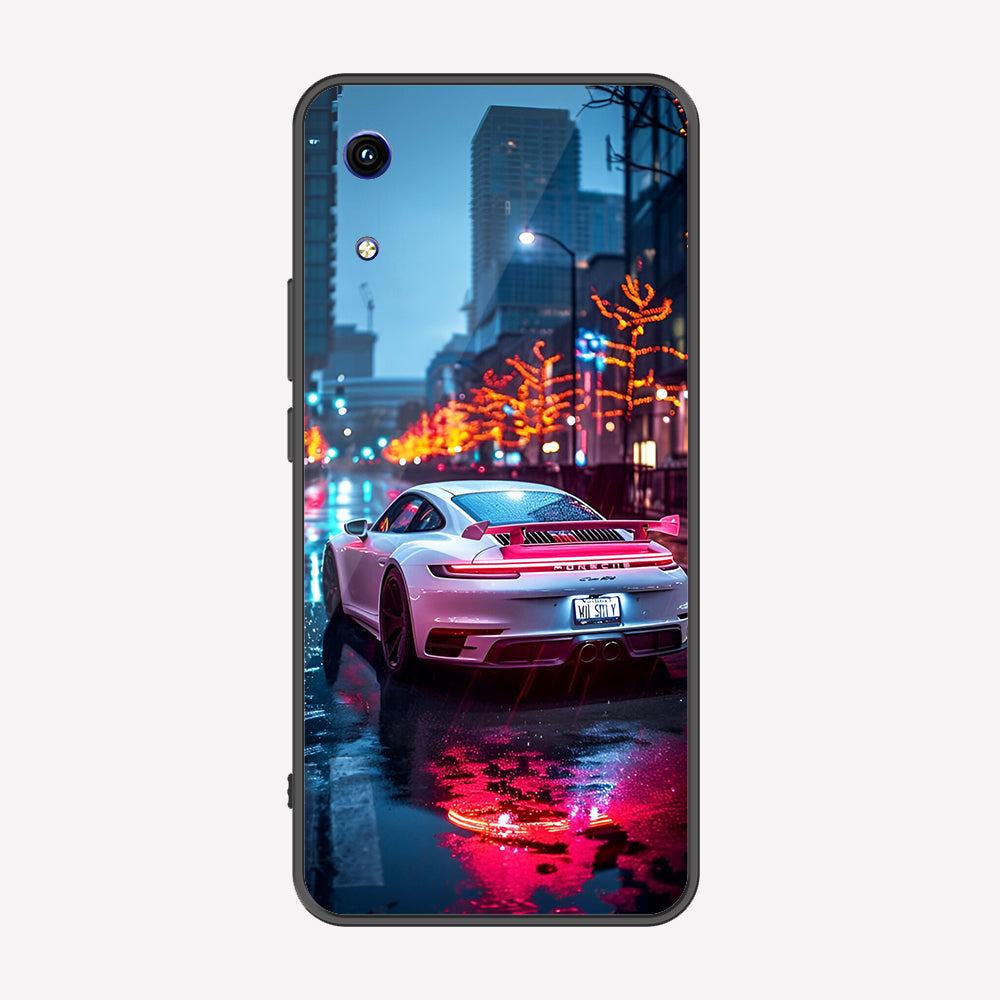 Huawei Honor Play 8A Cover - Car Series - Premium Printed Metal soft Bumper shock Proof Case