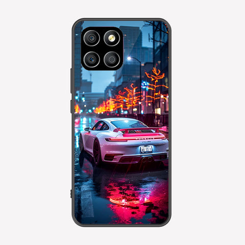 Honor X6 Cover - Car Series - Premium Printed Metal soft Bumper shock Proof Case