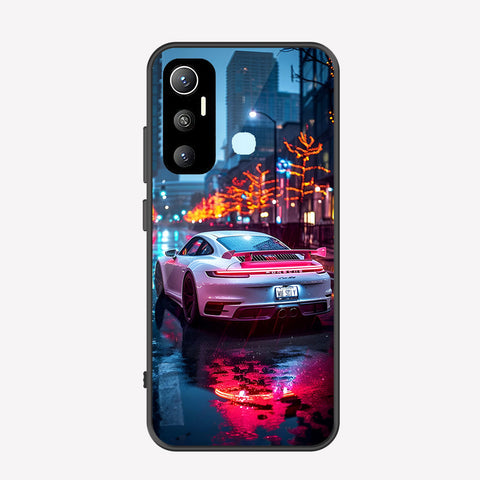 Infinix Hot 11 Cover - Car Series - Premium Printed Metal soft Bumper shock Proof Case