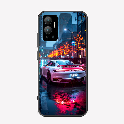 Infinix Hot 12 Cover - Car Series - Premium Printed Metal soft Bumper shock Proof Case
