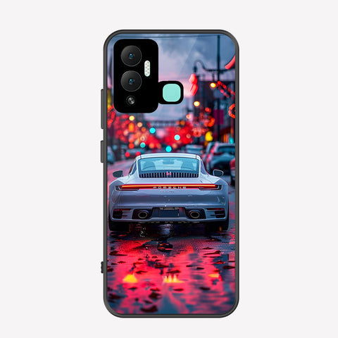 Infinix Hot 12i Cover - Car Series - Premium Printed Metal soft Bumper shock Proof Case