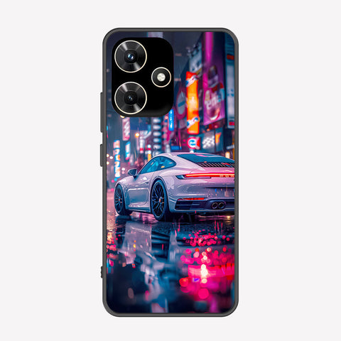 Infinix Hot 30i Cover - Car Series - Premium Printed Metal soft Bumper shock Proof Case