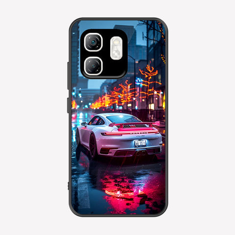 Infinix Hot 50i Cover - Car Series - Premium Printed Metal soft Bumper shock Proof Case