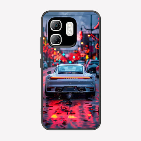 Infinix Hot 50i Cover - Car Series - Premium Printed Metal soft Bumper shock Proof Case