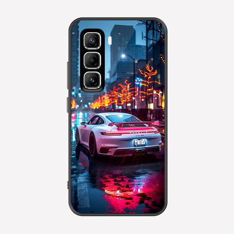 Infinix Hot 50 Pro Plus Cover - Car Series - Premium Printed Metal soft Bumper shock Proof Case
