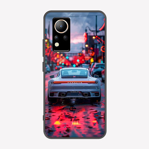 Infinix Note 12 Cover - Car Series - Premium Printed Metal soft Bumper shock Proof Case