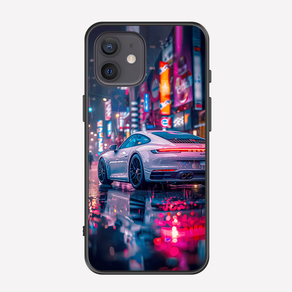 iPhone 12 Cover - Car Series - Premium Printed Metal soft Bumper shock Proof Case