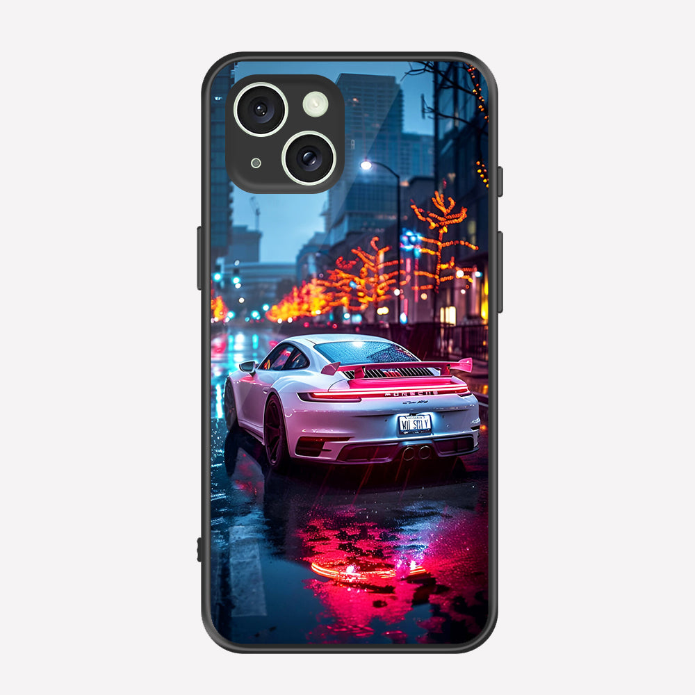 iPhone 13 Cover - Car Series - Premium Printed Metal soft Bumper shock Proof Case