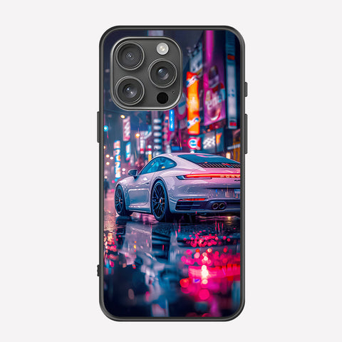 iPhone 14 Pro Max Cover - Car Series - Premium Printed Metal soft Bumper shock Proof Case