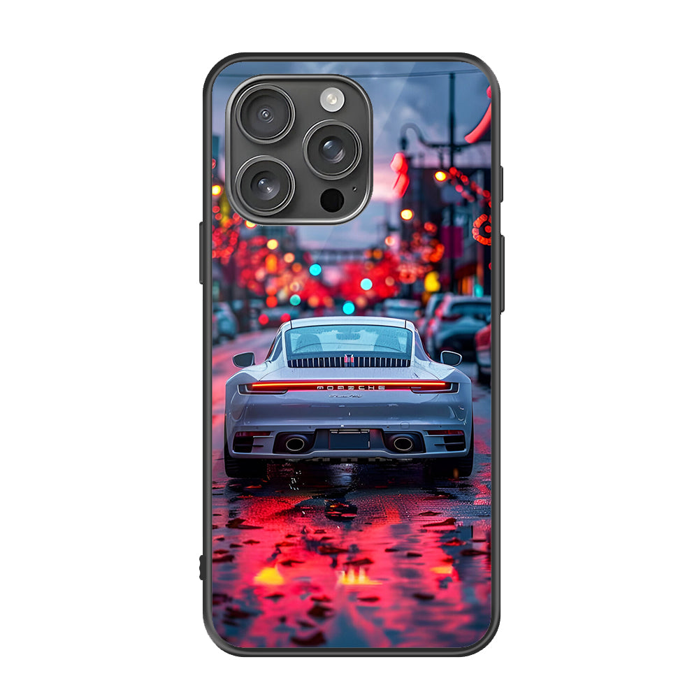 iPhone 15 Pro Cover - Car Series - Premium Printed Metal soft Bumper shock Proof Case