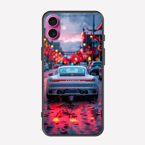 iPhone 16 Cover - Car Series - Premium Printed Metal soft Bumper shock Proof Case