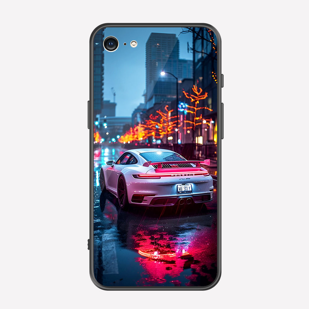 iPhone SE 2020 Cover - Car Series - Premium Printed Metal soft Bumper shock Proof Case