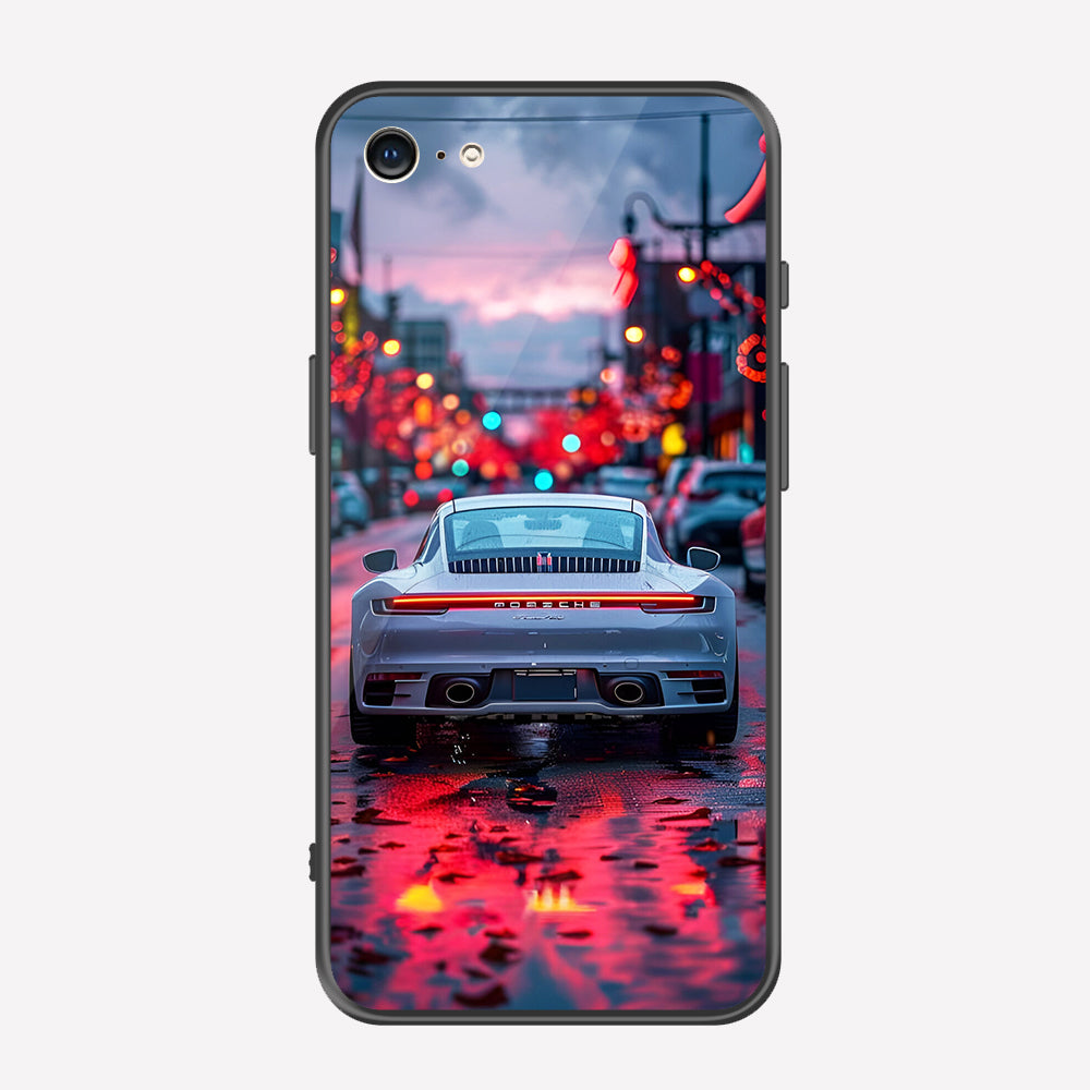 iPhone SE 2020 Cover - Car Series - Premium Printed Metal soft Bumper shock Proof Case
