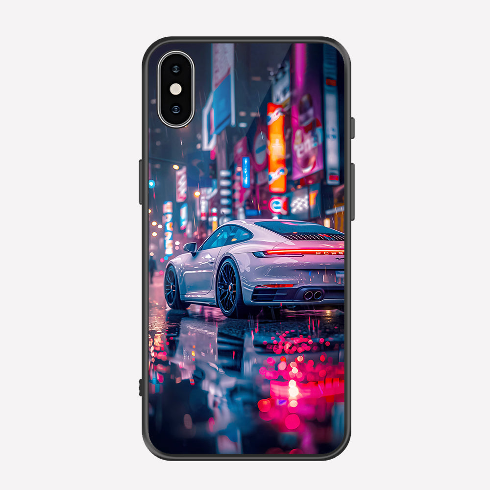 iPhone XS / X Cover - Car Series - Premium Printed Metal soft Bumper shock Proof Case