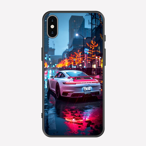 iPhone XS / X Cover - Car Series - Premium Printed Metal soft Bumper shock Proof Case