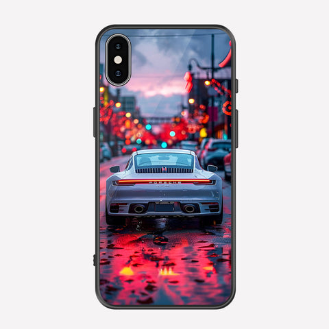 iPhone XS / X Cover - Car Series - Premium Printed Metal soft Bumper shock Proof Case