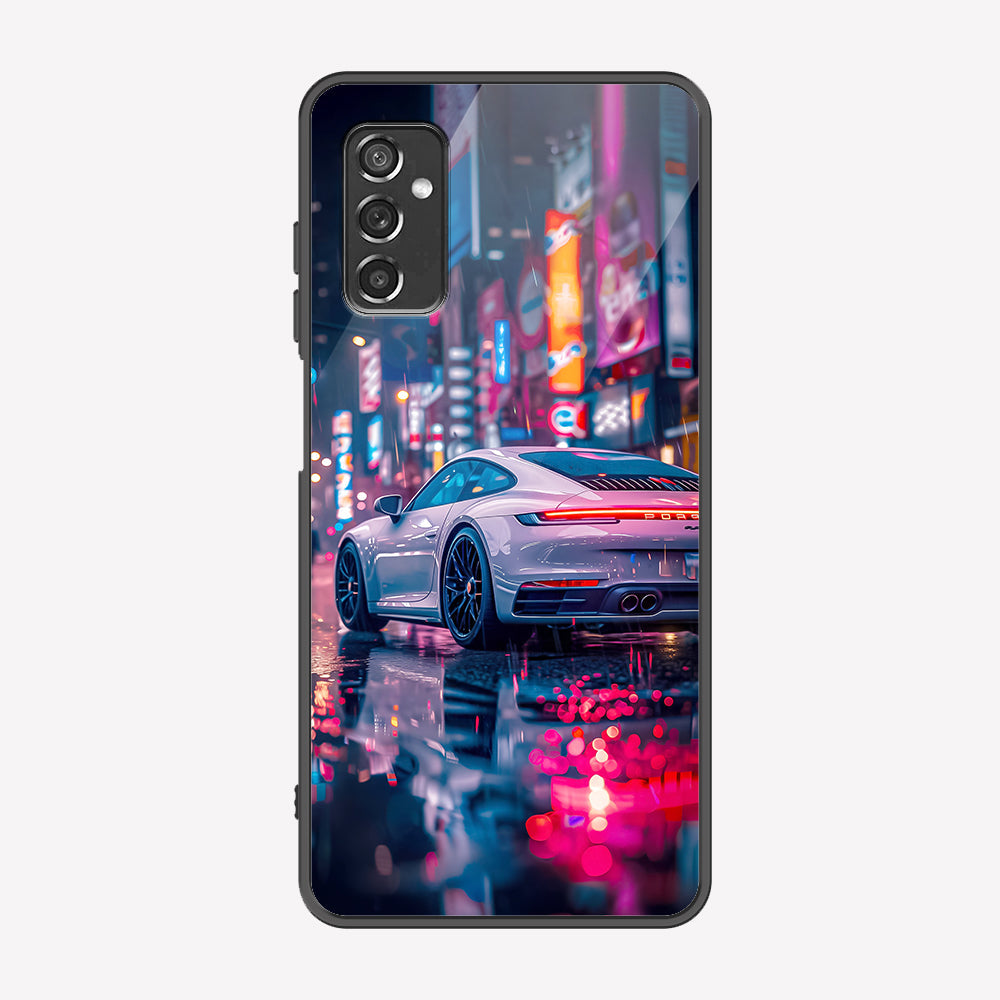 Samsung Galaxy M52 5G Cover - Car Series - Premium Printed Metal soft Bumper shock Proof Case