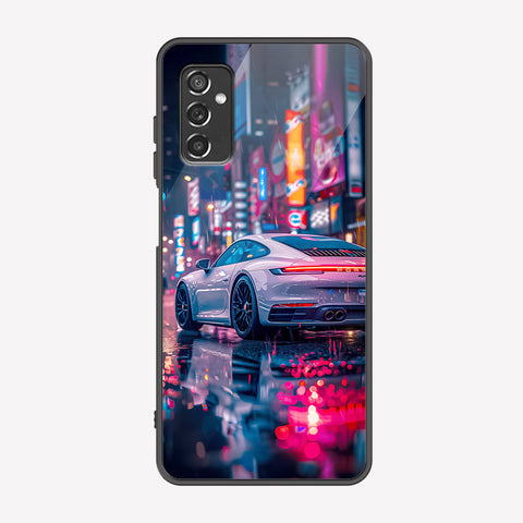 Samsung Galaxy M52 5G Cover - Car Series - Premium Printed Metal soft Bumper shock Proof Case