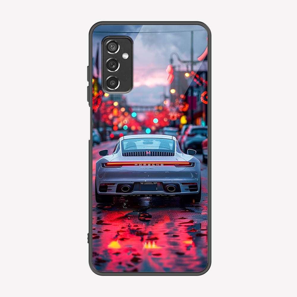Samsung Galaxy M52 5G Cover - Car Series - Premium Printed Metal soft Bumper shock Proof Case