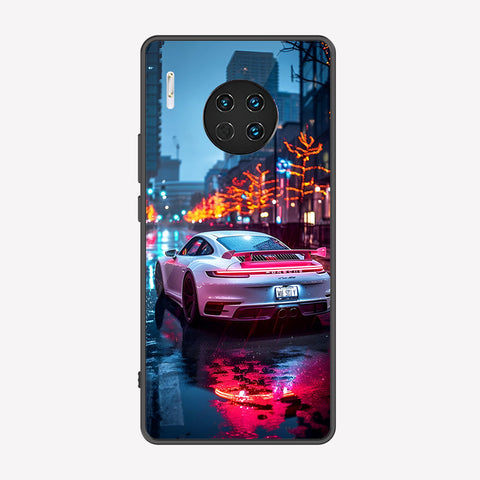 Huawei Mate 30 Cover - Car Series - Premium Printed Metal soft Bumper shock Proof Case