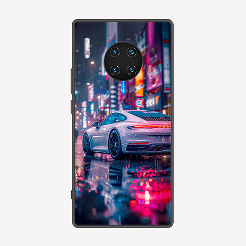 Huawei Mate 30 Pro Cover - Car Series - Premium Printed Metal soft Bumper shock Proof Case