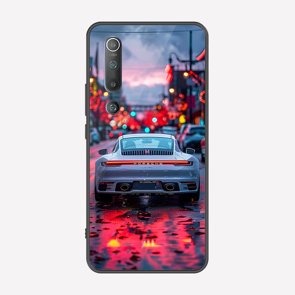 Xiaomi Mi 10 Cover - Car Series - Premium Printed Metal soft Bumper shock Proof Case