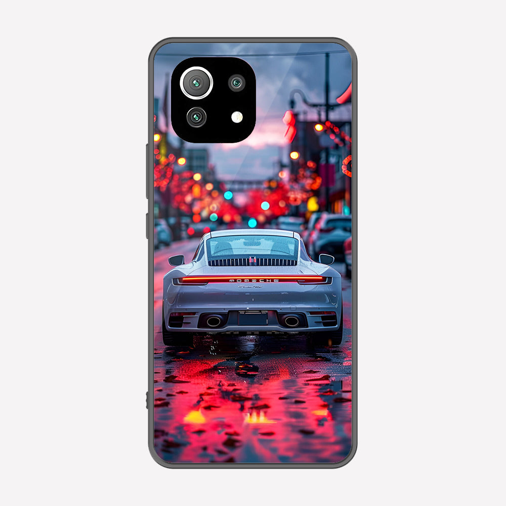 Xiaomi Mi 11 Lite Cover - Car Series - Premium Printed Metal soft Bumper shock Proof Case