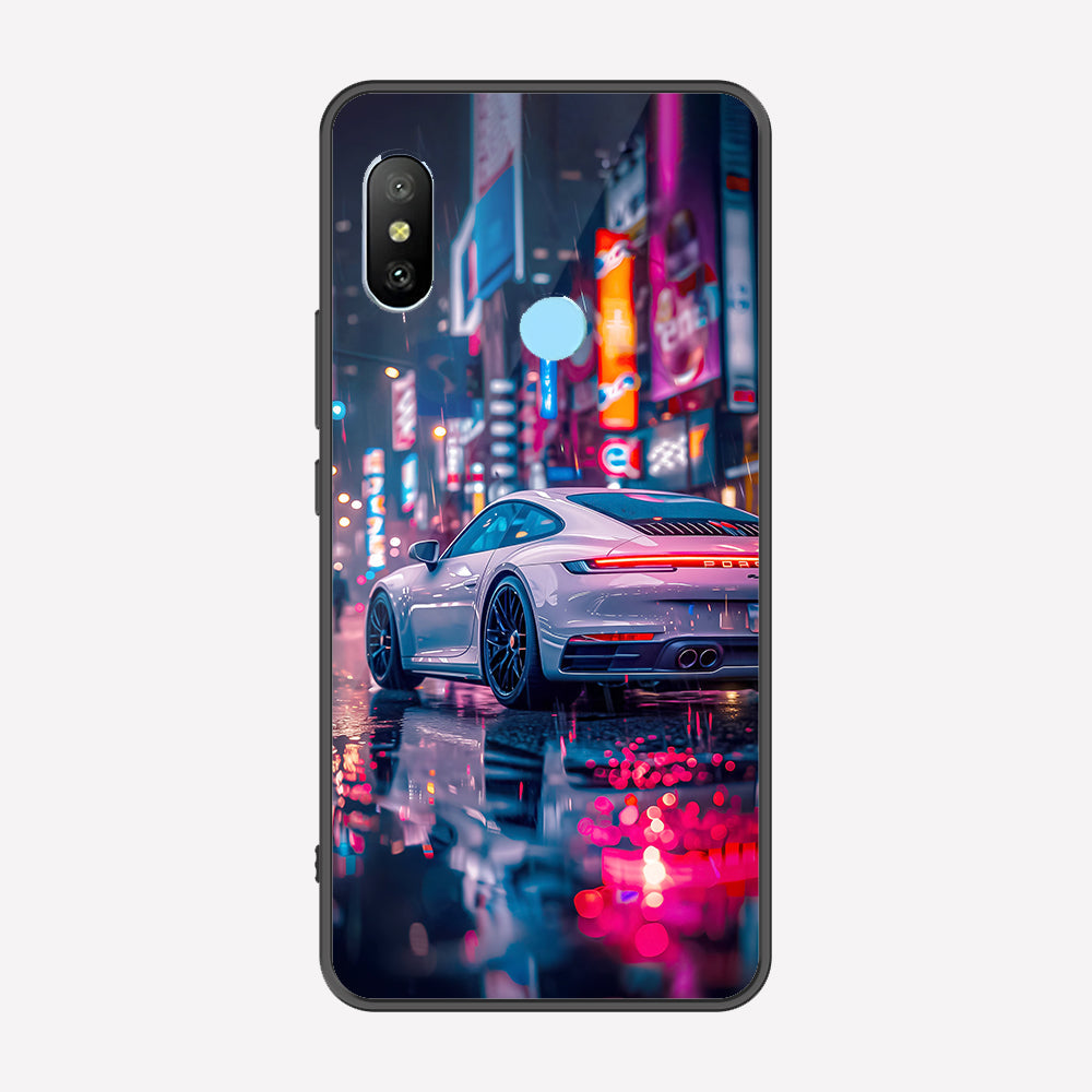 Xiaomi Mi A2 Lite / Redmi 6 Pro Cover - Car Series - Premium Printed Metal soft Bumper shock Proof Case