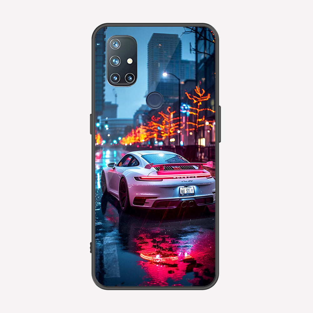 OnePlus Nord N10 5G Cover - Car Series - Premium Printed Metal soft Bumper shock Proof Case