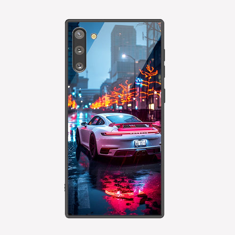 Samsung Galaxy Note 10 Cover - Car Series - Premium Printed Metal soft Bumper shock Proof Case