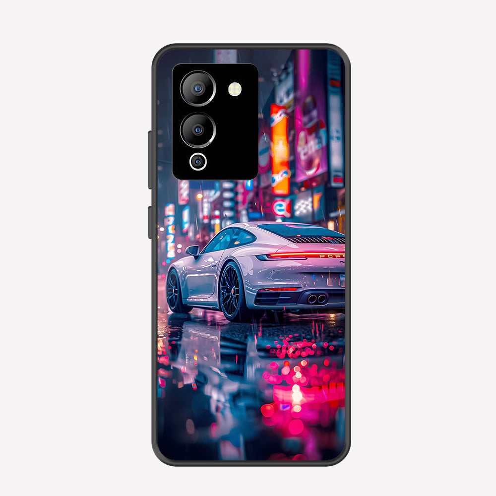 Infinix Note 12 G96 Cover - Car Series - Premium Printed Metal soft Bumper shock Proof Case