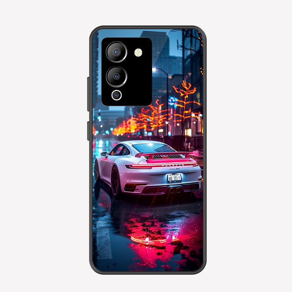 Infinix Note 12 G96 Cover - Car Series - Premium Printed Metal soft Bumper shock Proof Case