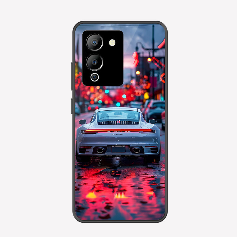 Infinix Note 12 G96 Cover - Car Series - Premium Printed Metal soft Bumper shock Proof Case