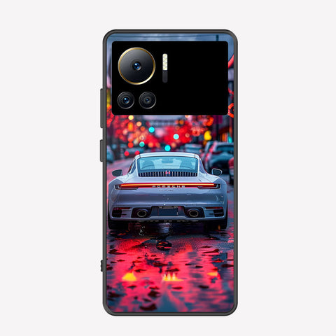 Infinix Note 12 VIP Cover - Car Series - Premium Printed Metal soft Bumper shock Proof Case