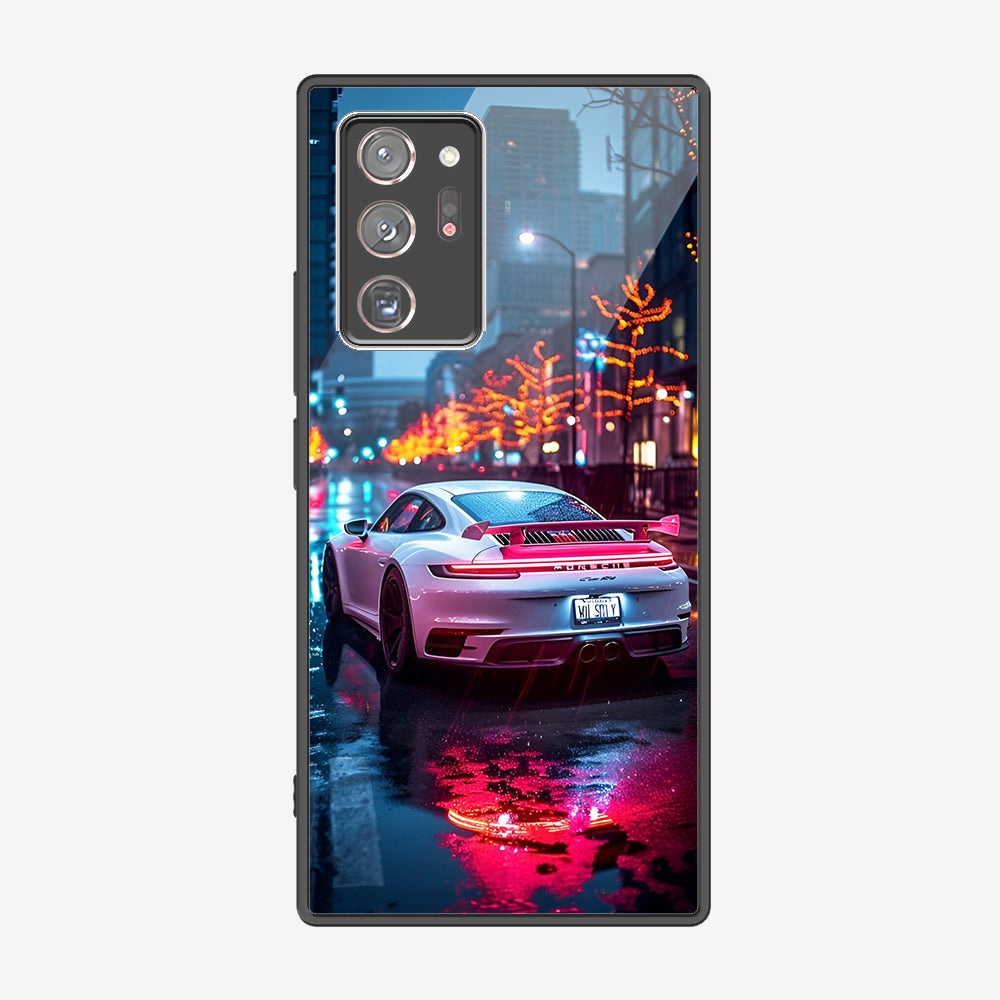 Samsung Galaxy Note 20 Ultra Cover - Car Series - Premium Printed Metal soft Bumper shock Proof Case