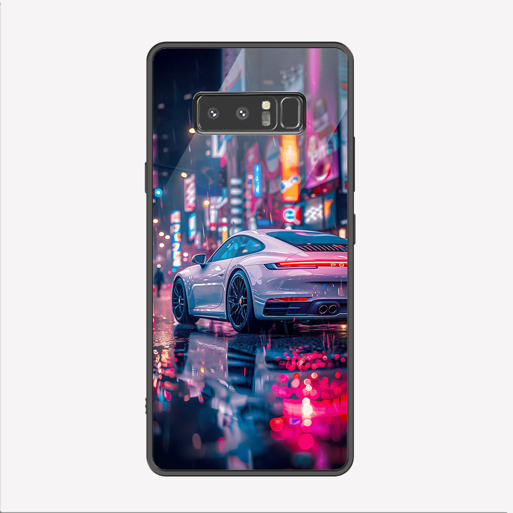 Samsung Galaxy Note 8 Cover - Car Series - Premium Printed Metal soft Bumper shock Proof Case
