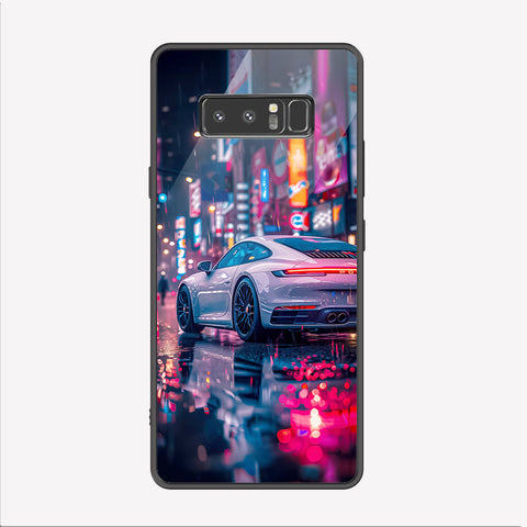 Samsung Galaxy Note 8 Cover - Car Series - Premium Printed Metal soft Bumper shock Proof Case