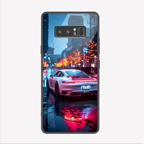Samsung Galaxy Note 8 Cover - Car Series - Premium Printed Metal soft Bumper shock Proof Case