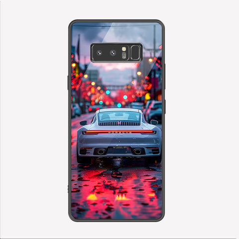 Samsung Galaxy Note 8 Cover - Car Series - Premium Printed Metal soft Bumper shock Proof Case