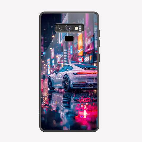 Samsung Galaxy Note 9 Cover - Car Series - Premium Printed Metal soft Bumper shock Proof Case