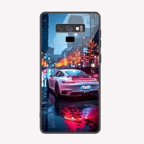 Samsung Galaxy Note 9 Cover - Car Series - Premium Printed Metal soft Bumper shock Proof Case