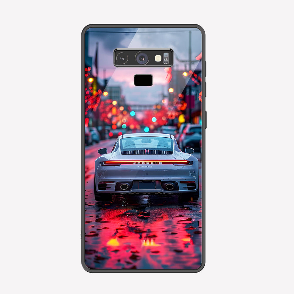 Samsung Galaxy Note 9 Cover - Car Series - Premium Printed Metal soft Bumper shock Proof Case