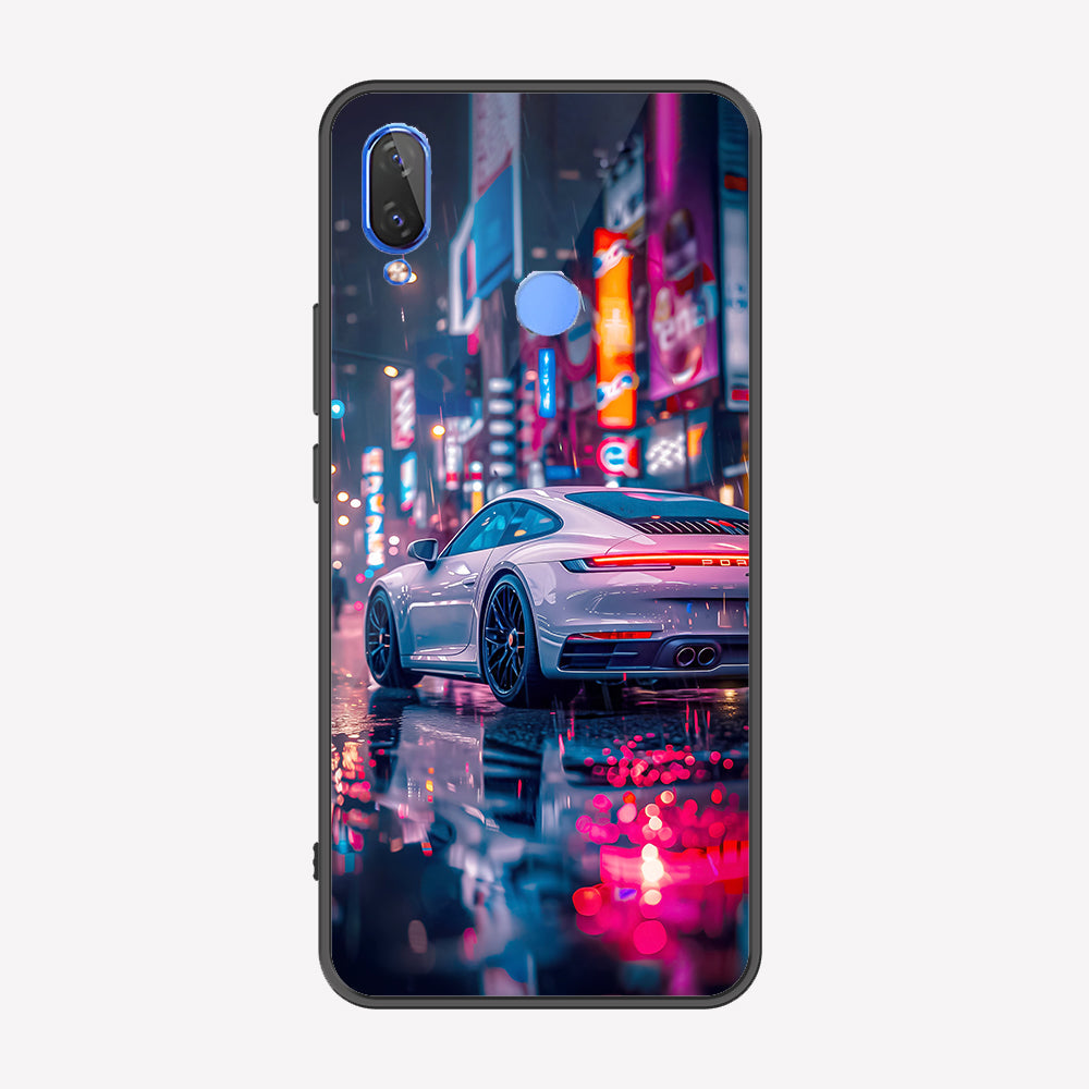 Huawei Nova 3i / P Smart Plus Cover - Car Series - Premium Printed Metal soft Bumper shock Proof Case