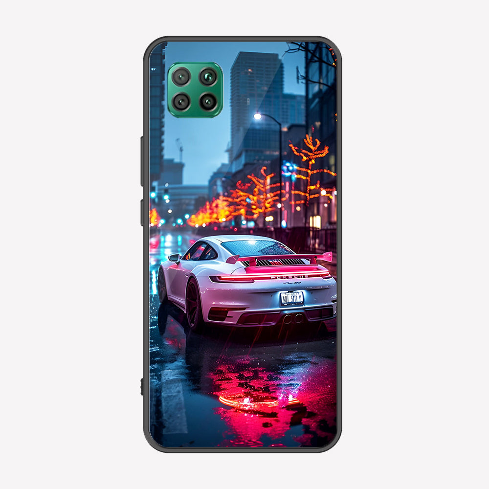 Huawei P40 lite Cover - Car Series - Premium Printed Metal soft Bumper shock Proof Case