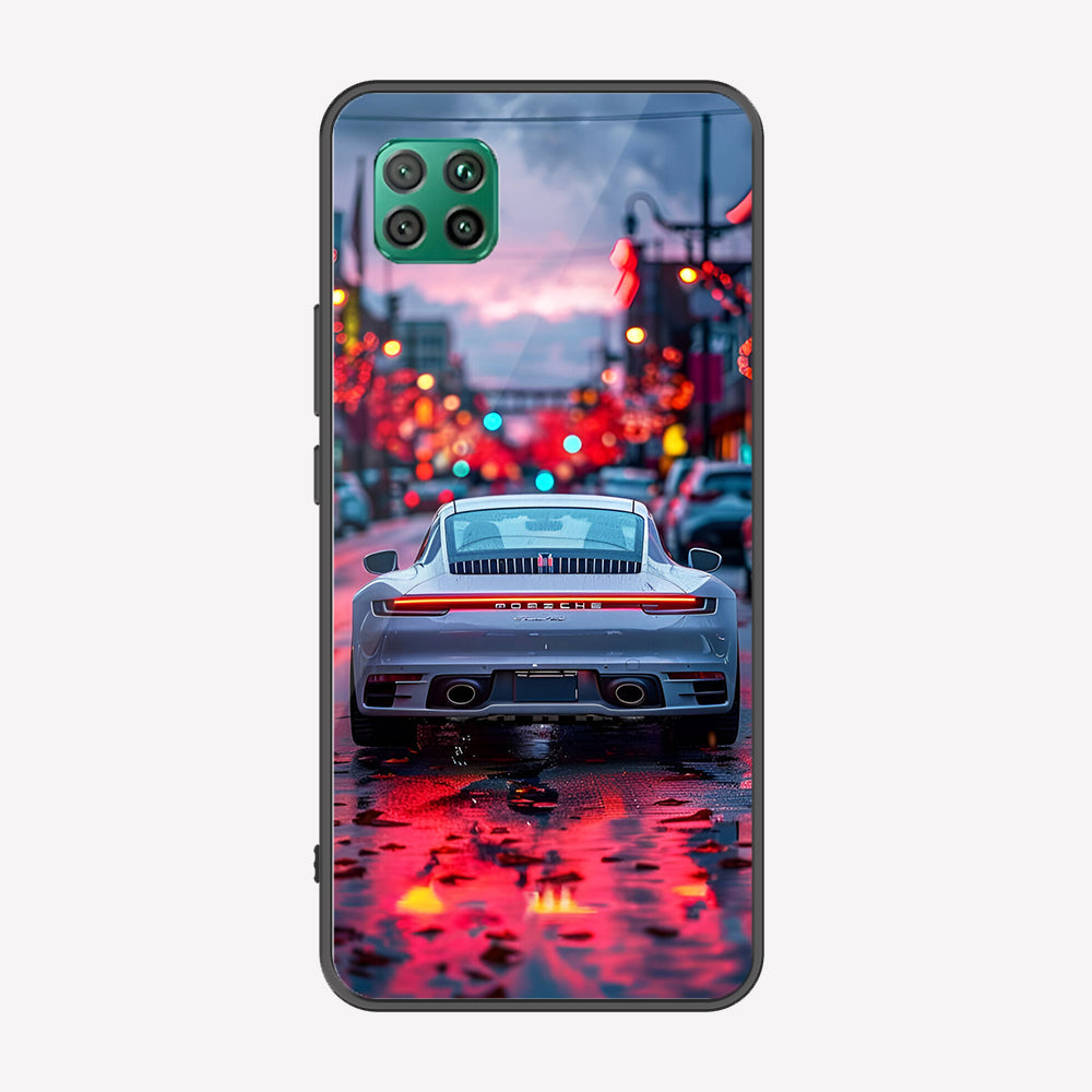 Huawei Nova 6 SE Cover - Car Series - Premium Printed Metal soft Bumper shock Proof Case